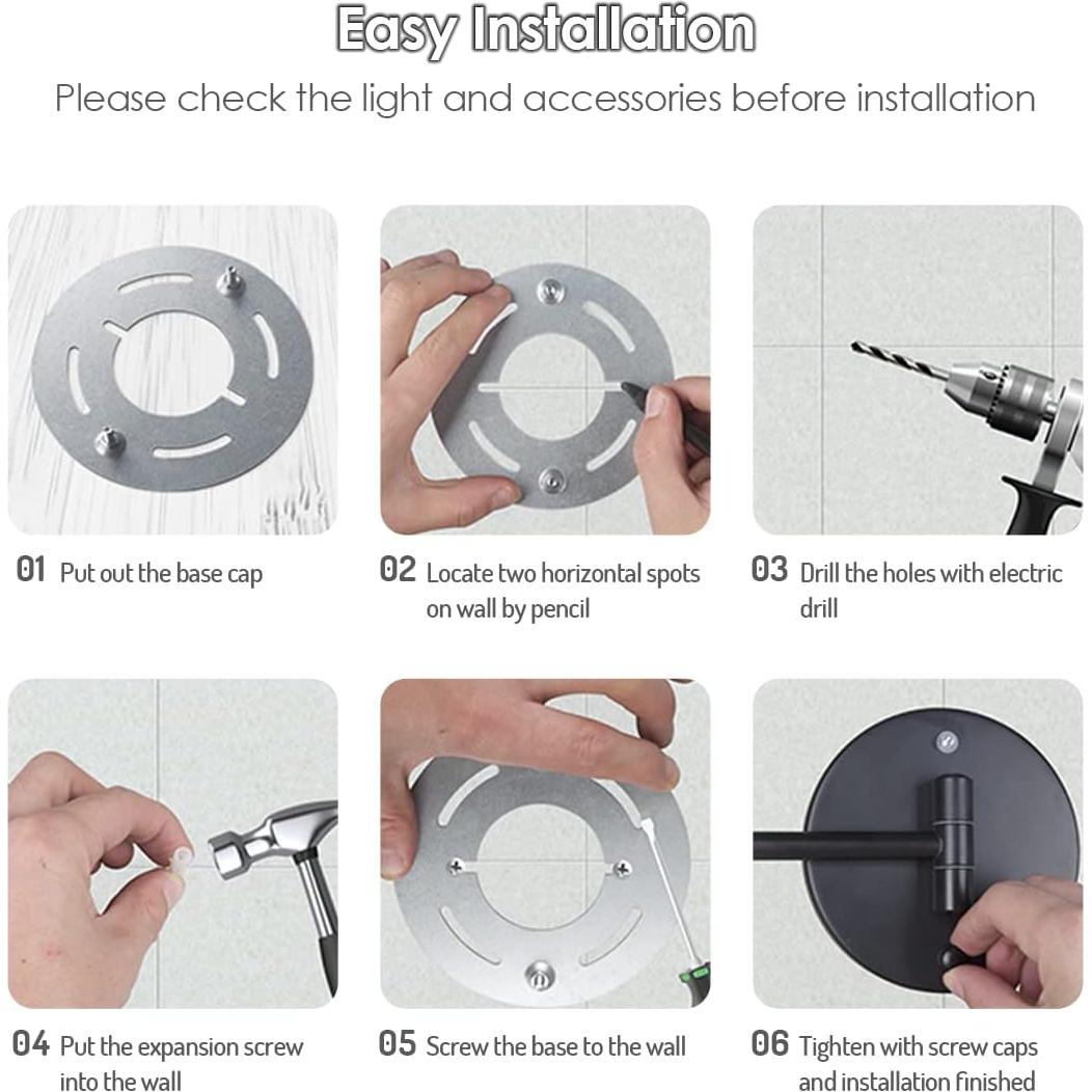 Espejo de Maquillaje LED Rocollos 20 cm Doble Cara 1X/10X