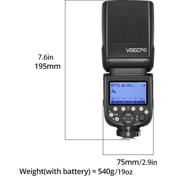 Flash Godox V860III-S TTL 2.4G GN60 para Cámara Sony