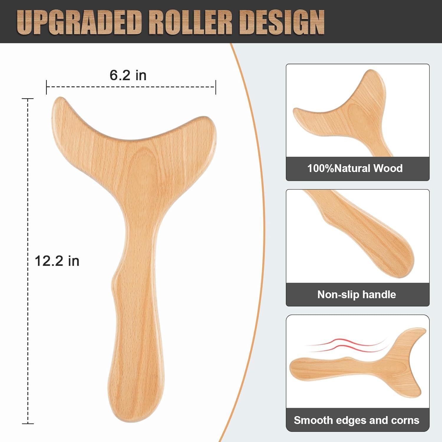 Masajeador de Madera KintKita para Drenaje Linfático