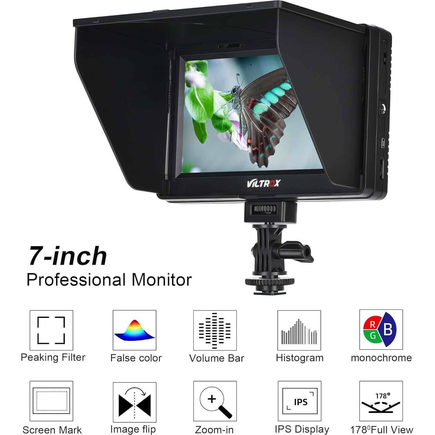 Monitor de Campo VILTROX DC-70 II 7" 4K HDMI con Batería