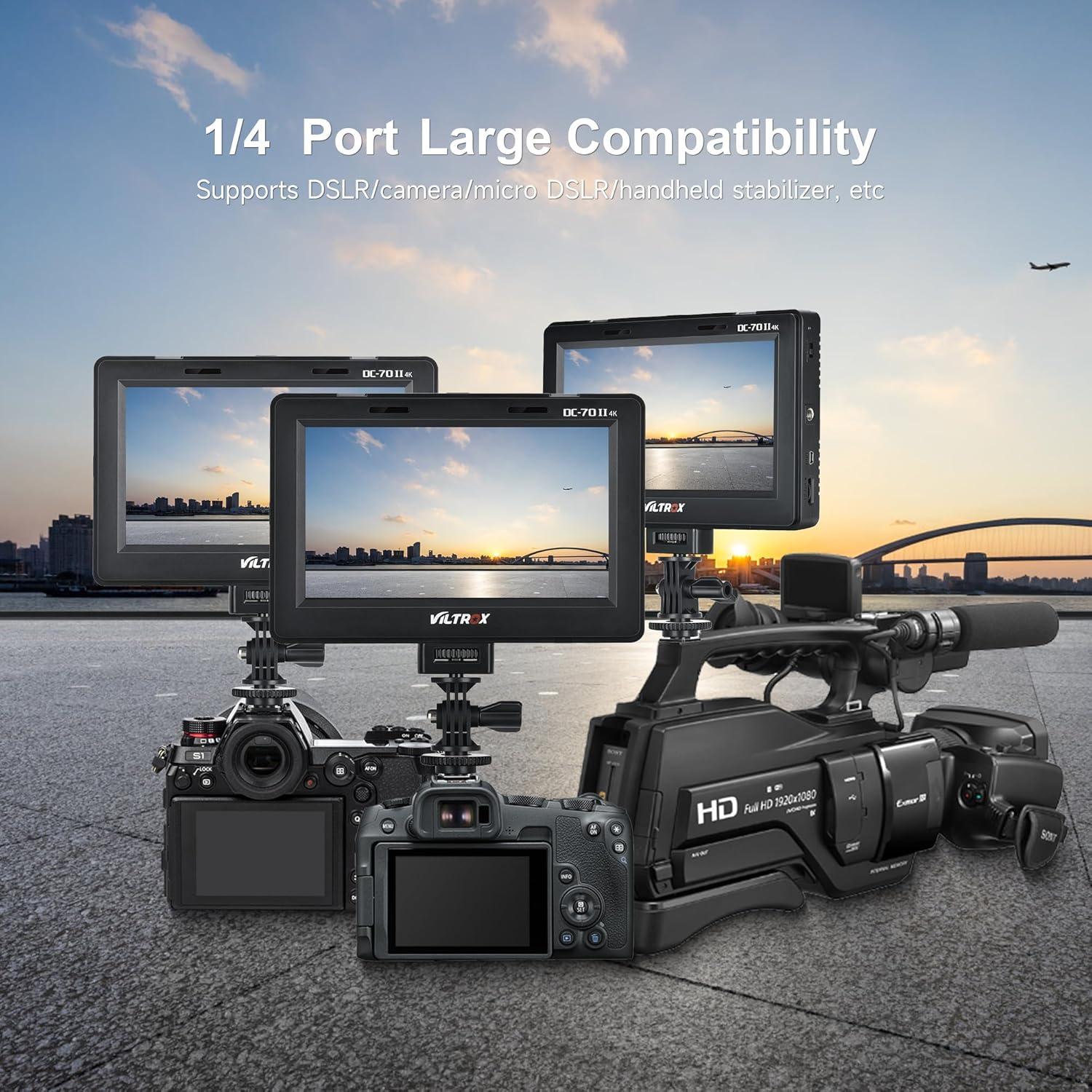 Monitor de Campo VILTROX DC-70 II 7" 4K HDMI con Batería