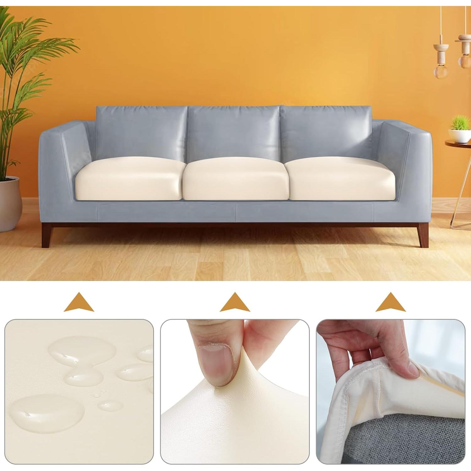 Funda de sofá elástica a prueba de agua Fuloon beige 1 paquete