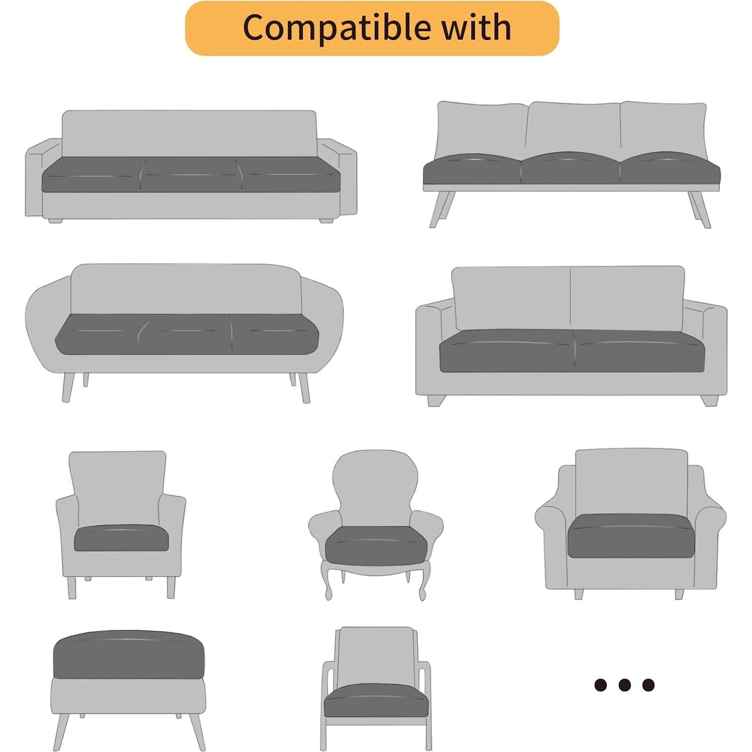 Funda de sofá elástica a prueba de agua Fuloon beige 1 paquete