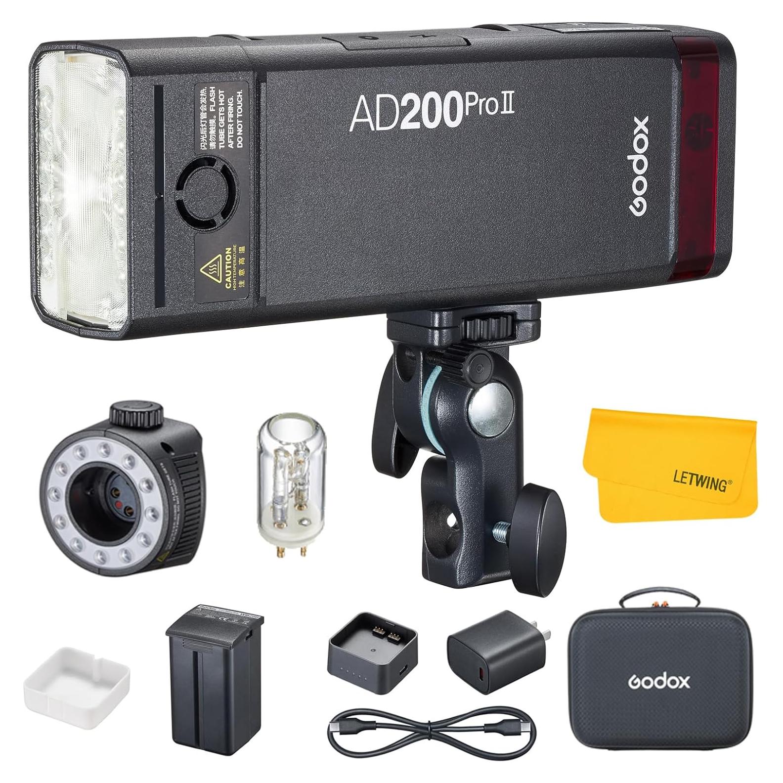 Flash Estroboscópico Godox AD200 Pro II 200W TTL Portátil