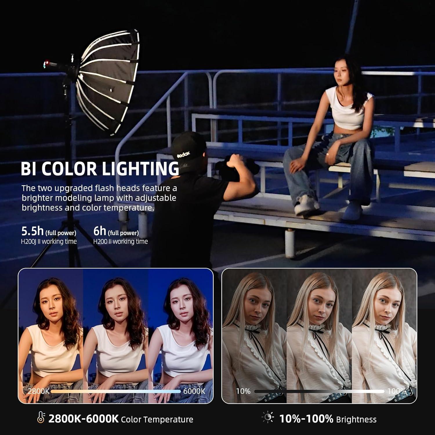 Flash Estroboscópico Godox AD200 Pro II 200W TTL Portátil