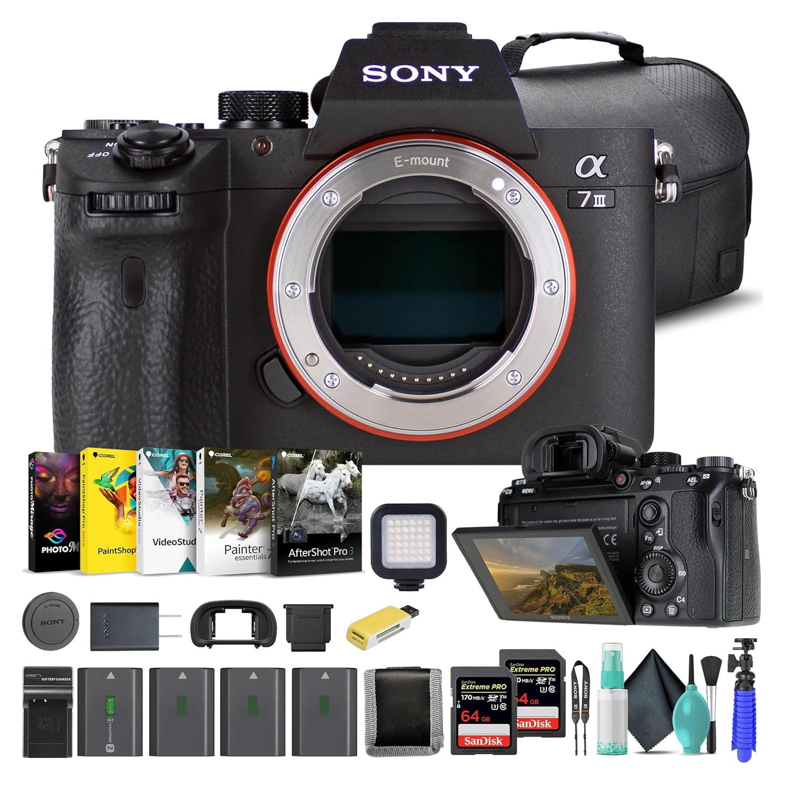 Cámara Digital Sin Espejo Sony Alpha a7 III Solo Cuerpo + Accesorios