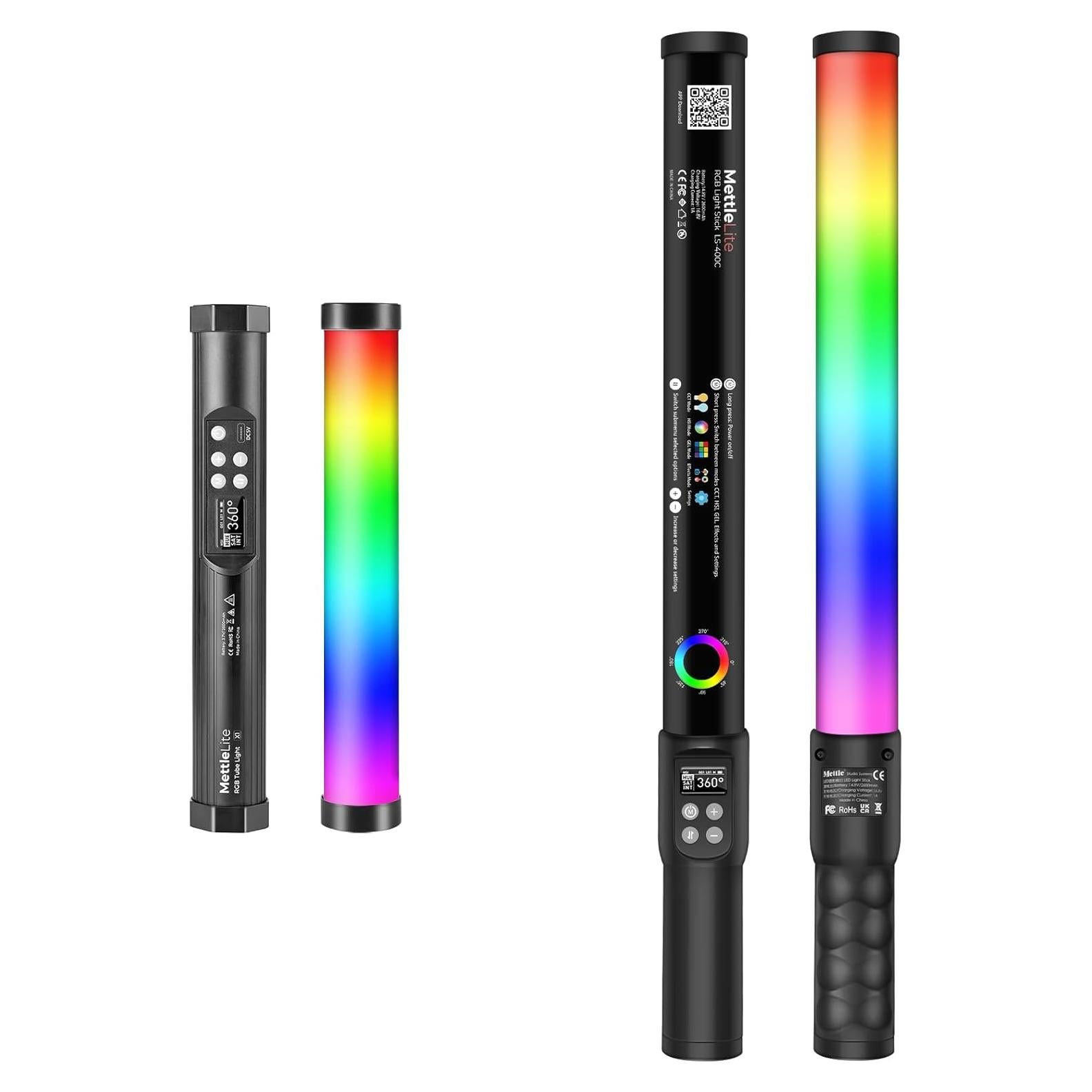 Paquete de Luz de Video RGB Mettlelite TLX1 y LS400C