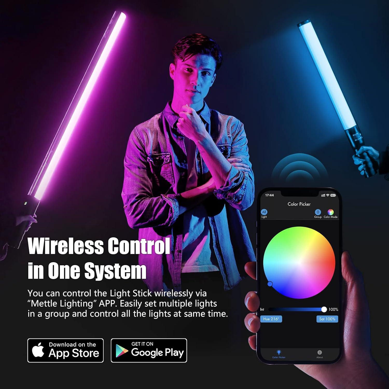 Paquete de Luz de Video RGB Mettlelite TLX1 y LS400C