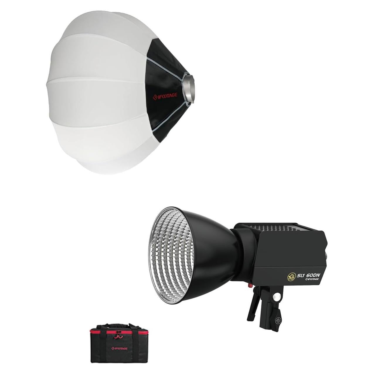 Luz de Video LED IFOOTAGE SL1 60DN con Soft Box 50cm 5600K