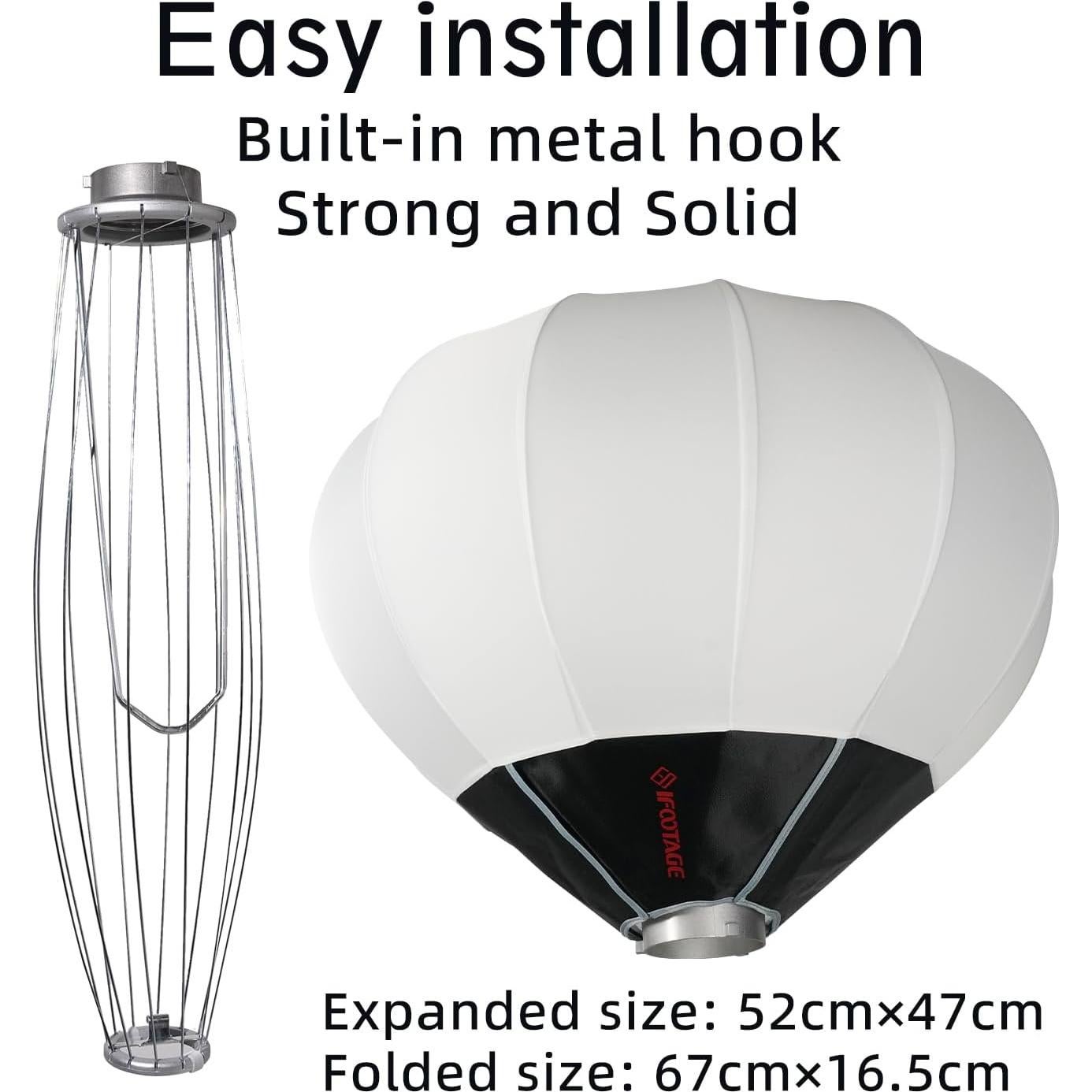 Luz de Video LED IFOOTAGE SL1 60DN con Soft Box 50cm 5600K