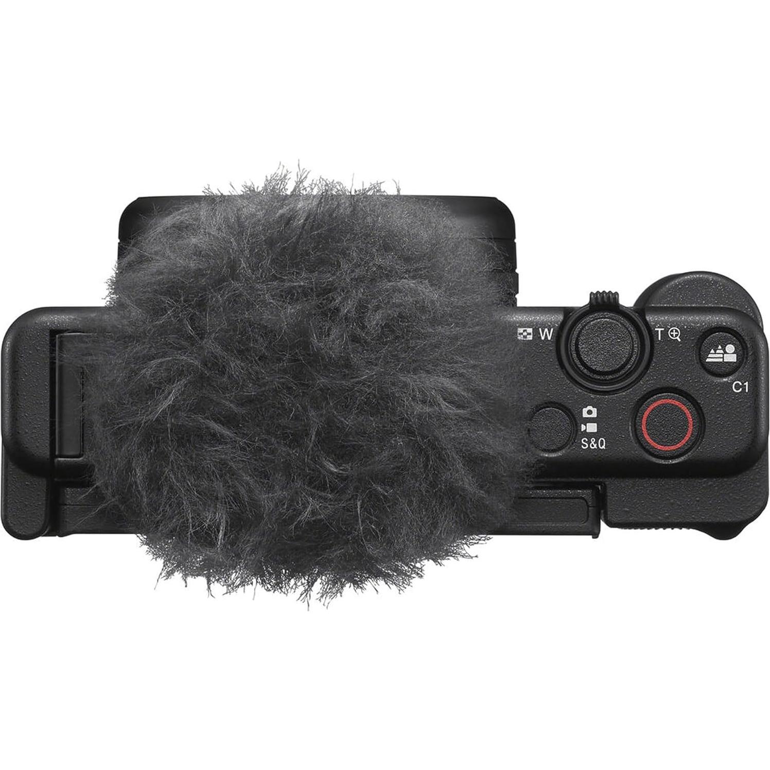 Sony ZV-1 II Compact Vlogging Camera (ILCZV-1M2/B) – 20.1 MP 1″ Sensor, 18–50 mm Wide-Angle Zoom, 4K Video w/ 64GB Card, NP-BX1 Battery, Card Reader, LED Light, Soft Bag and More