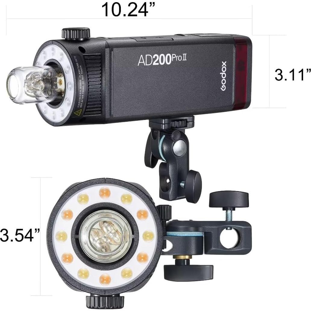 Flash Godox AD200 Pro II 200Ws Bi-Color TTL Inalámbrico