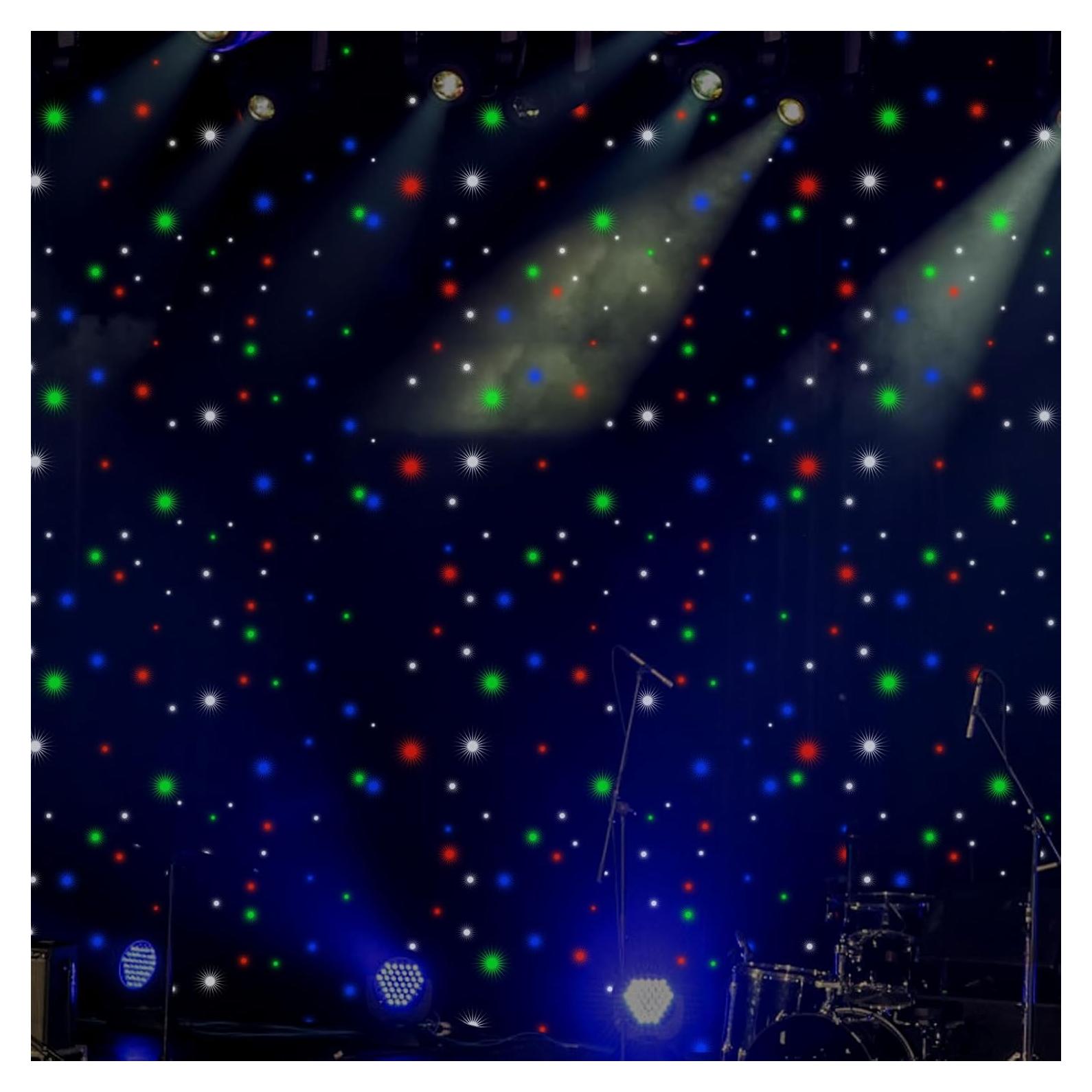 Cortina LED Estrella 4x3m FairyPagoda RGBW Control Remoto