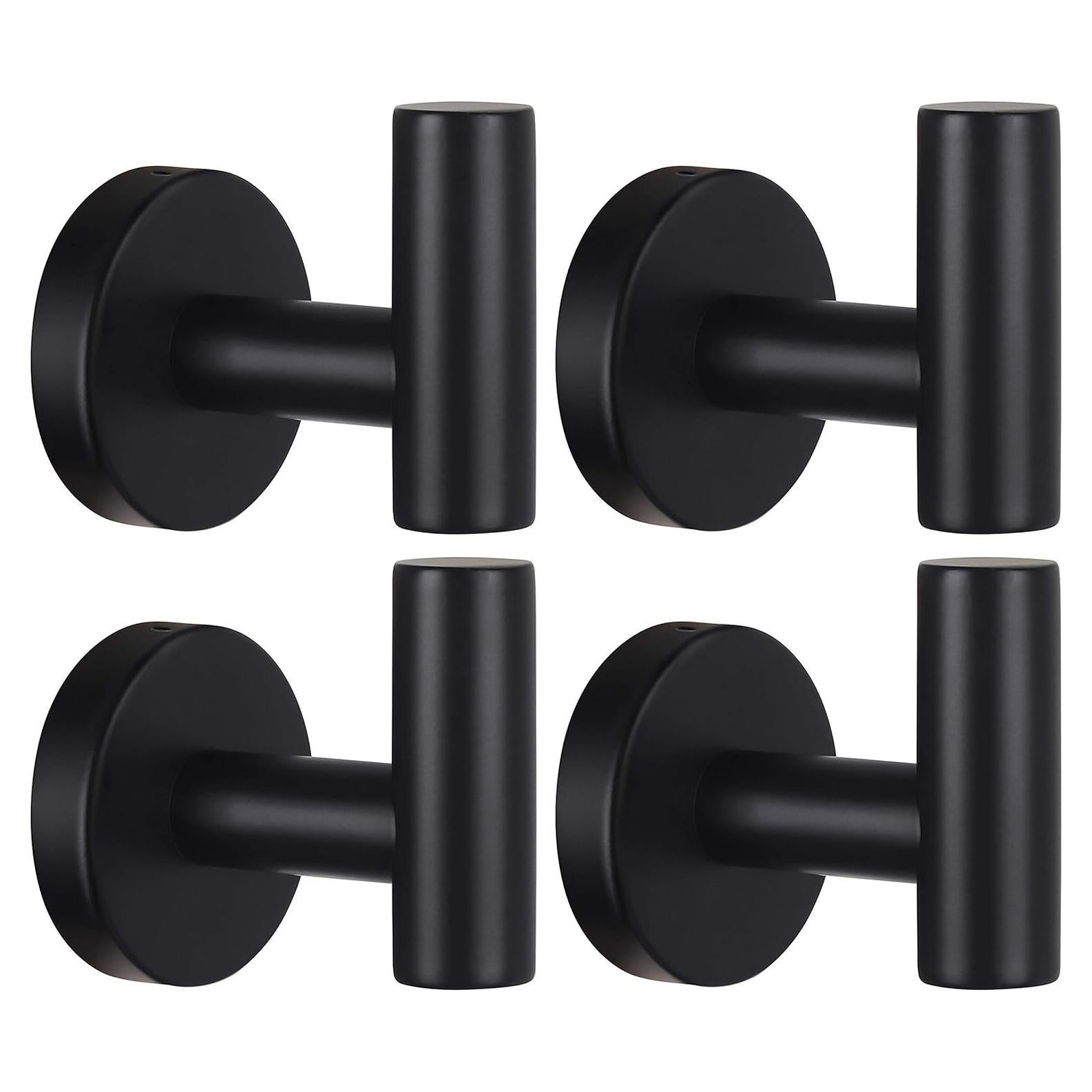 Ganchos de Acero Inoxidable Homagic 4 Piezas Negro Mate