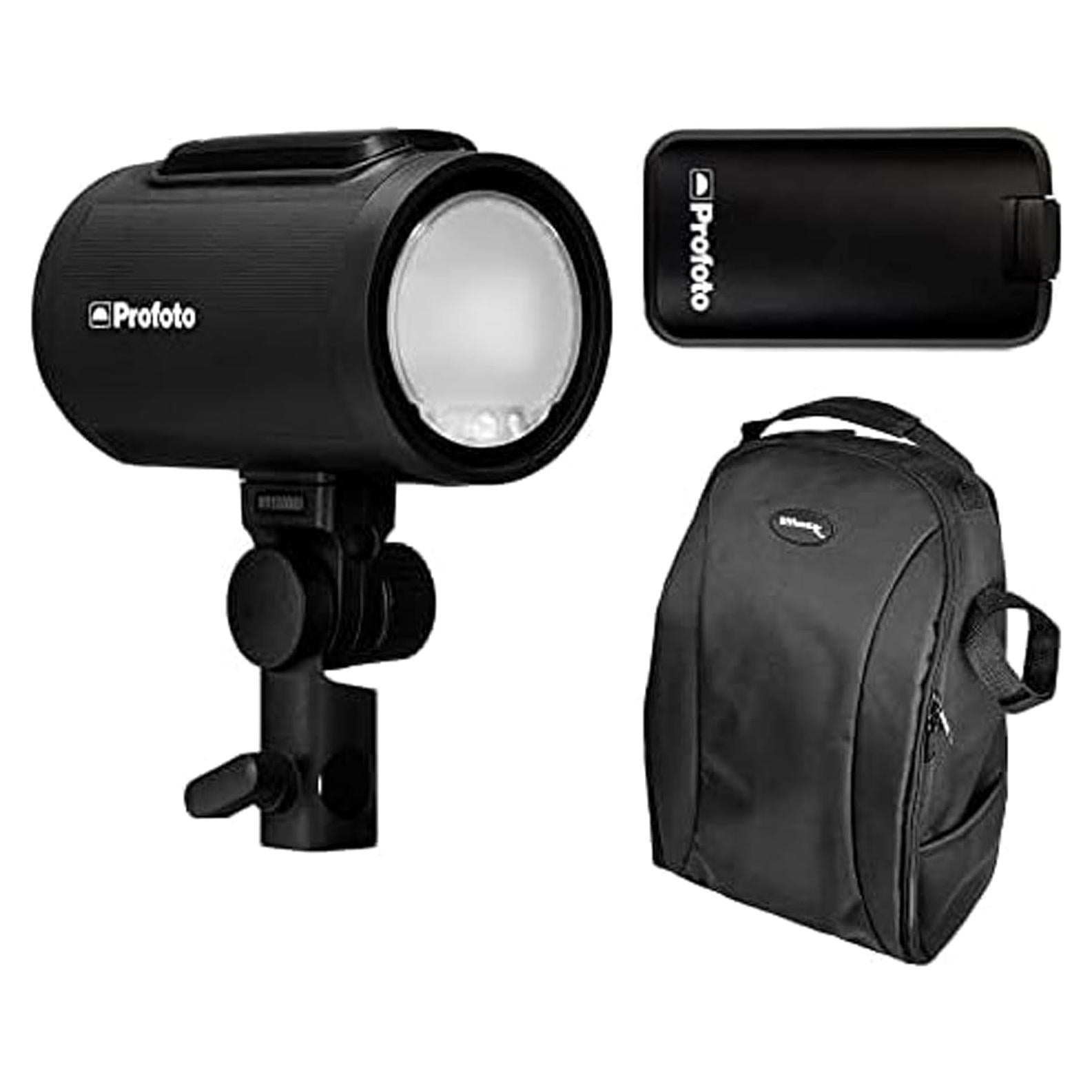 Profoto A2 Monolight Camera Flash Head with Profoto LI-ION Battery (MKII) & Camera Backpack (3 Items)