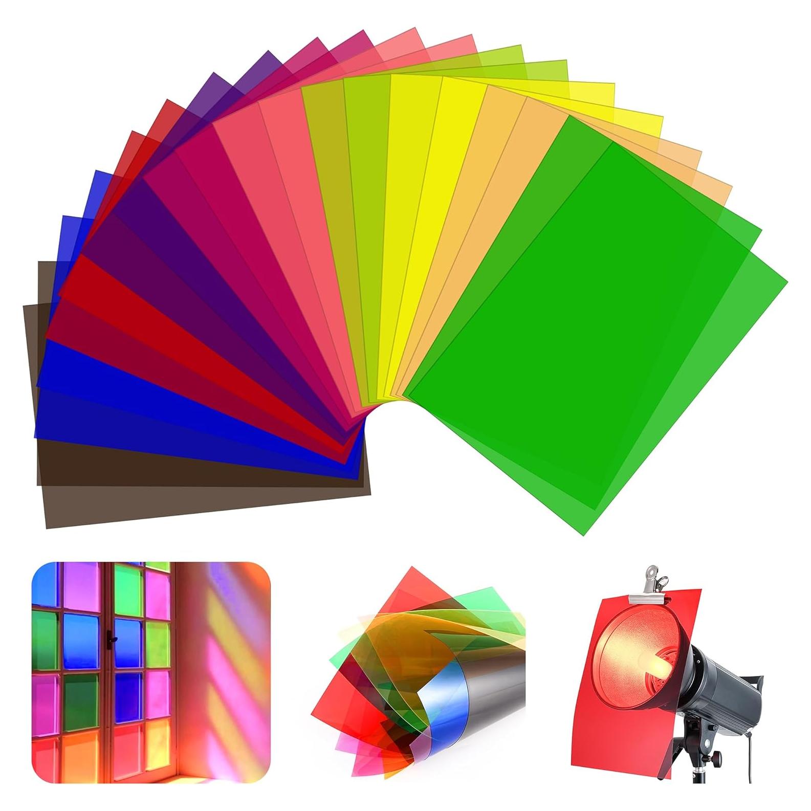 Paquete de 20 Hojas de Filtro de Gel Ligero A4 Grande&AFORTUNADO