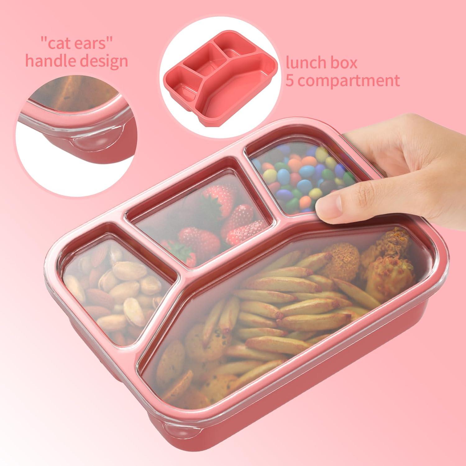 Caja Bento Almuerzo XGXN 4 Compartimentos 1000ml Sin BPA