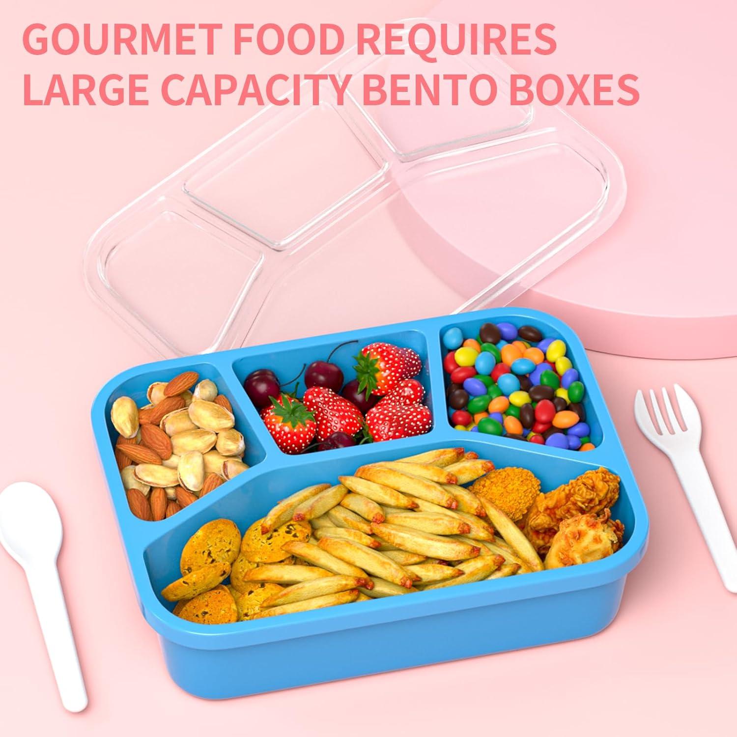 Caja Bento Almuerzo XGXN 4 Compartimentos 1000ml Sin BPA