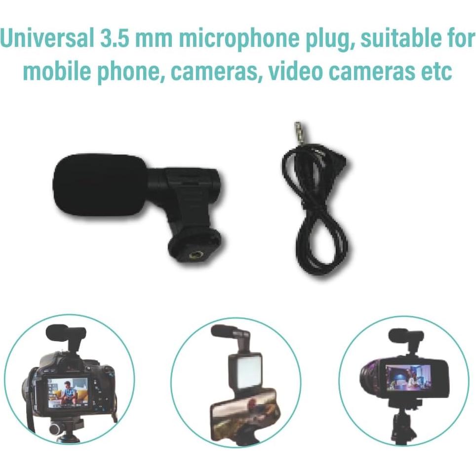 Kit de Vlogging T CACHE para iPhone y Android con Luz LED y Micrófono