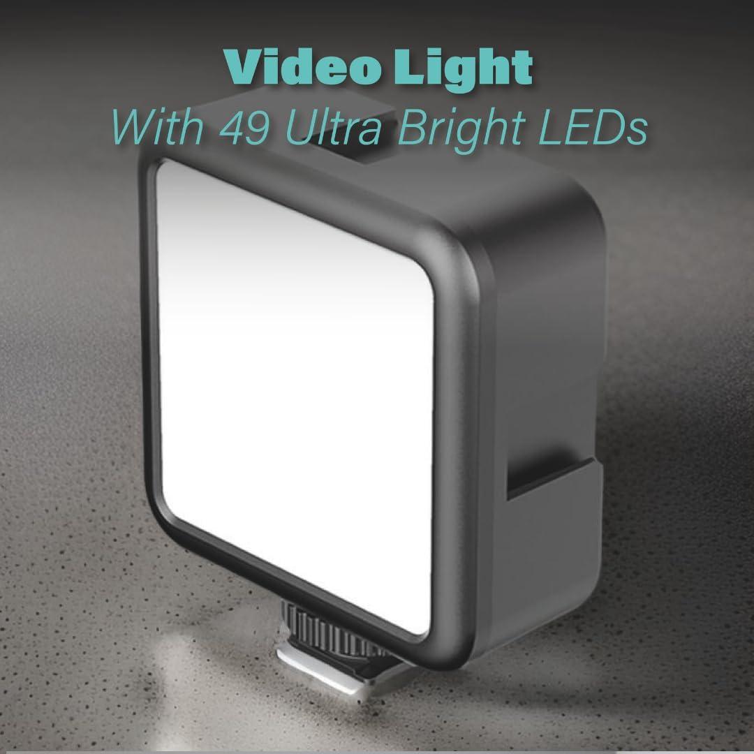 Kit de Vlogging T CACHE para iPhone y Android con Luz LED y Micrófono