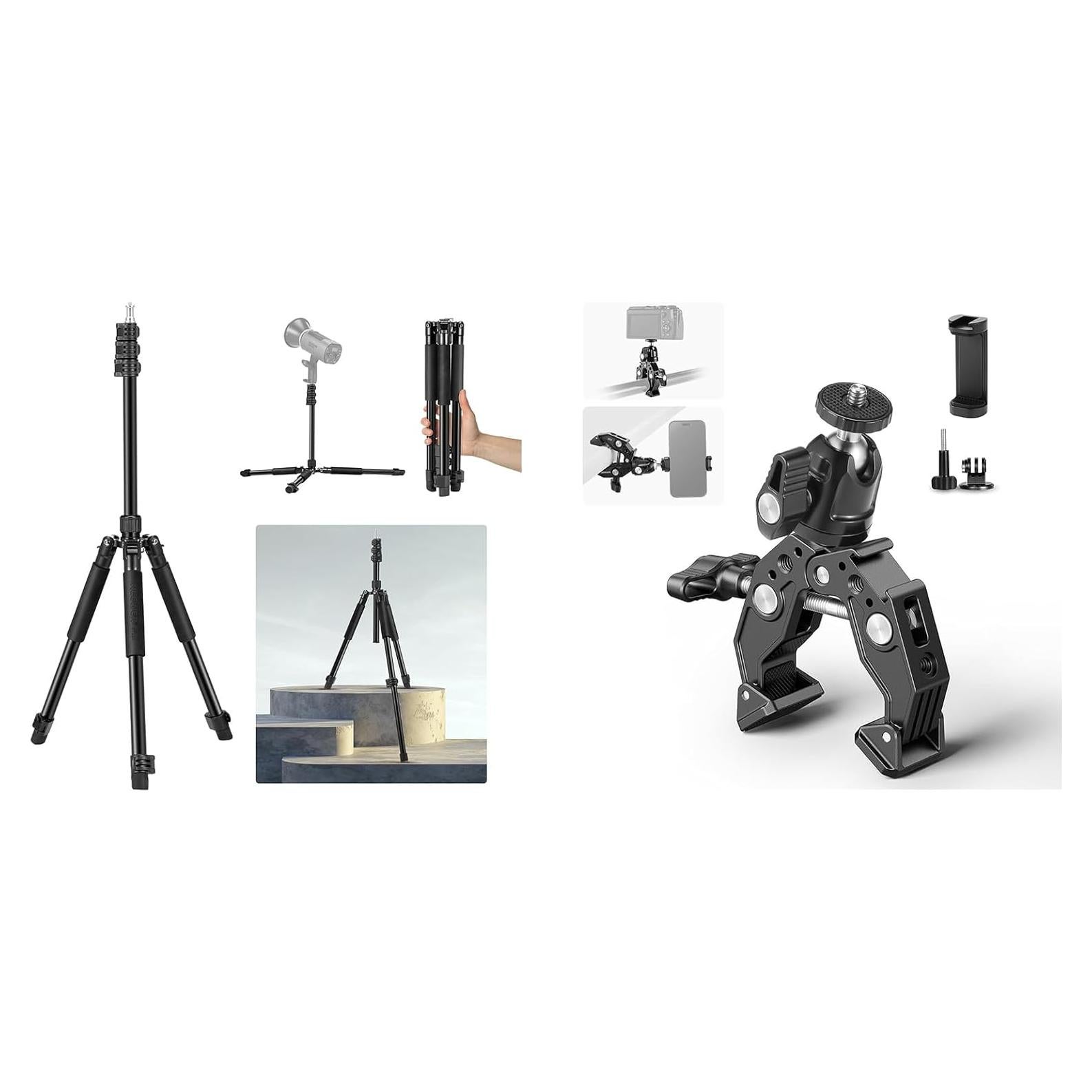 Soporte de Luz NEEWER ST195 Trípode de Aluminio 47-195cm