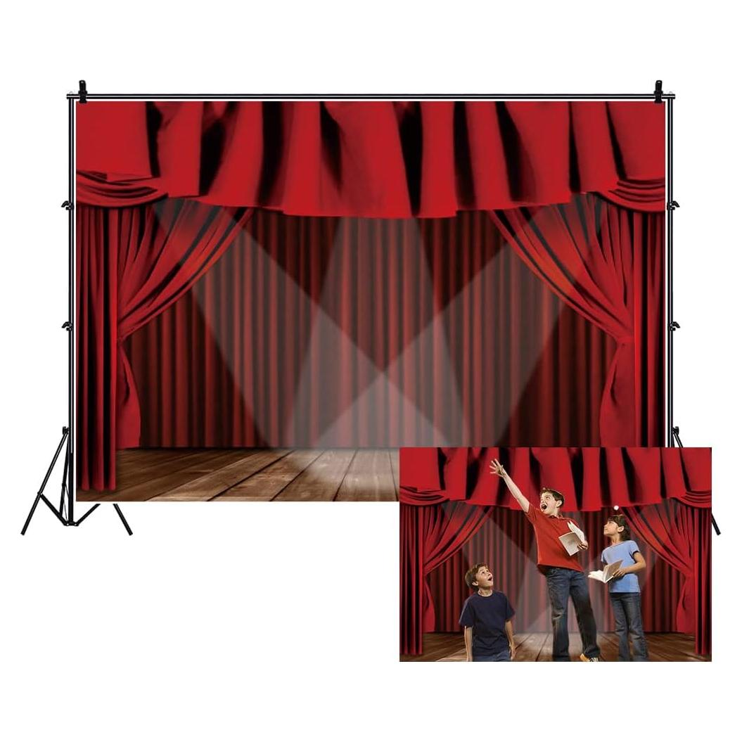 Fondo de Fotografía Renaiss 2.13x1.52m Terciopelo Rojo