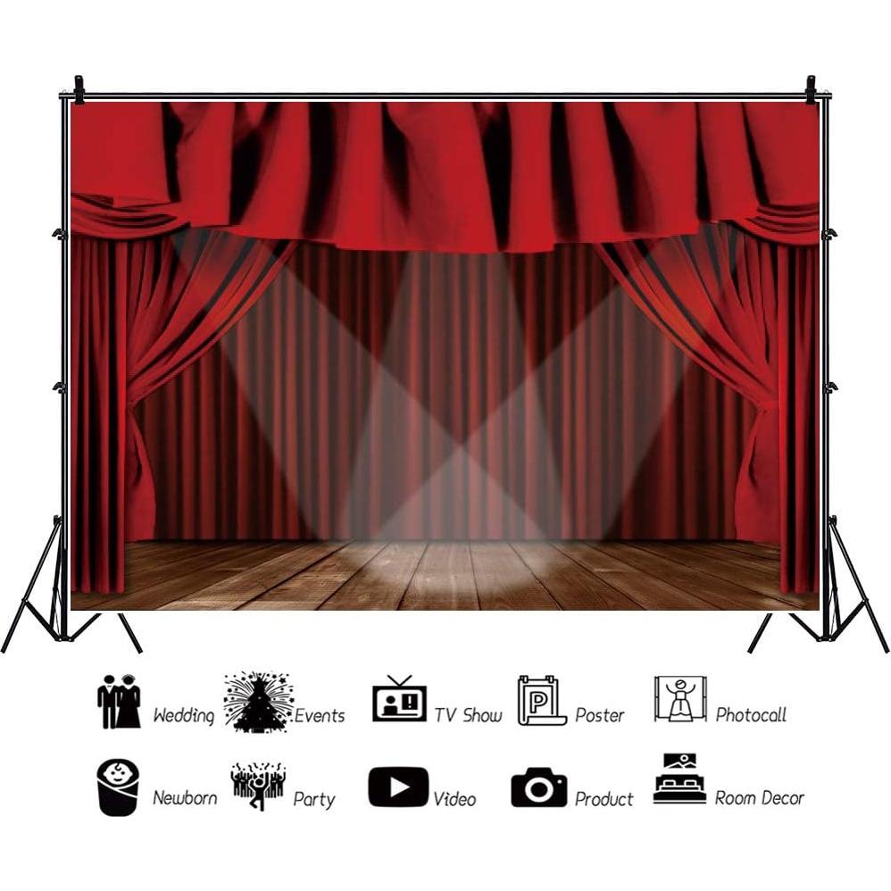 Fondo de Fotografía Renaiss 2.13x1.52m Terciopelo Rojo