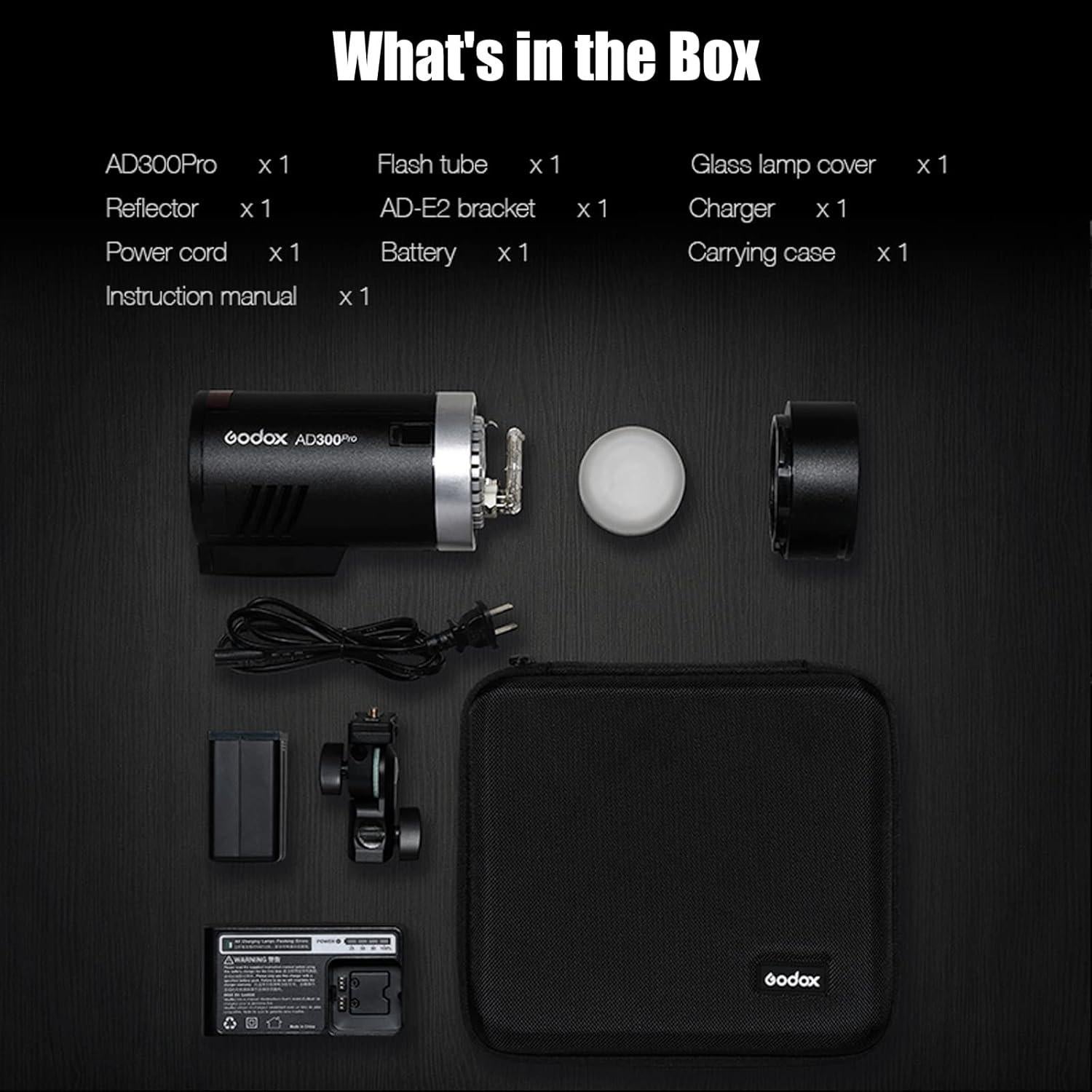 Flash Estroboscópico Godox AD300Pro 300Ws Portátil TTL HSS