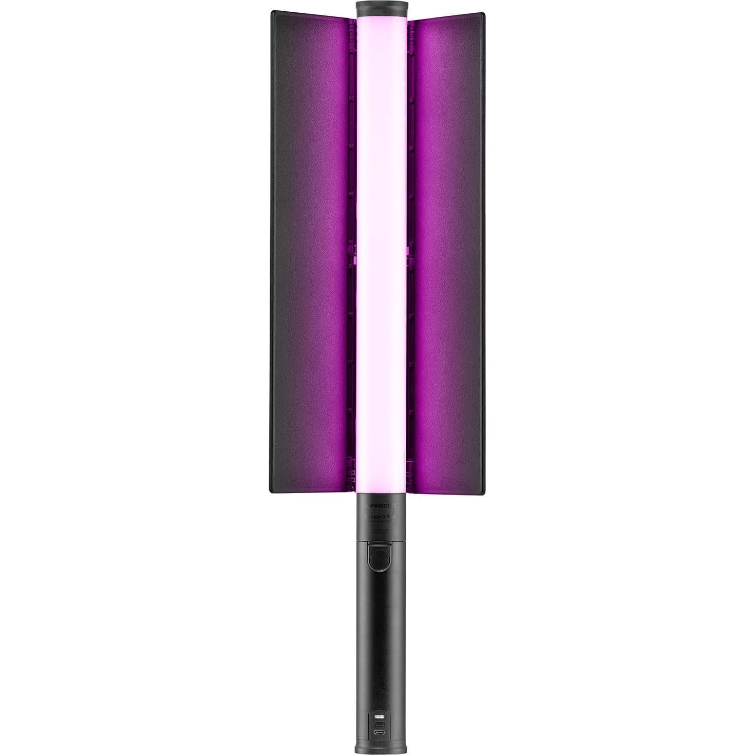 Westcott Ice Light 3 RGBWW LED Kit con Barndoors y Batería