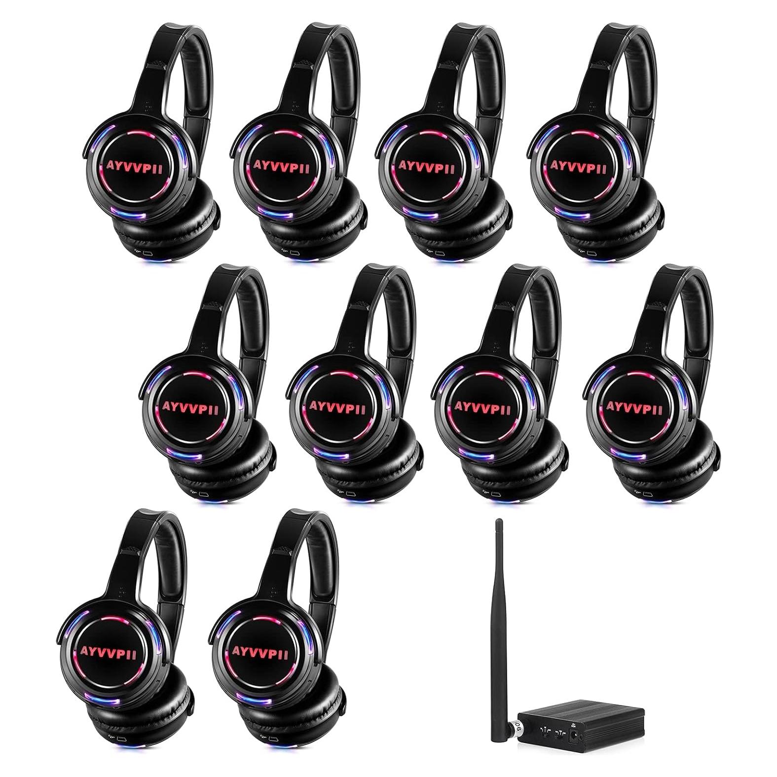 Auriculares Inalámbricos Silenciosos AYVVPII con Transmisor 500m