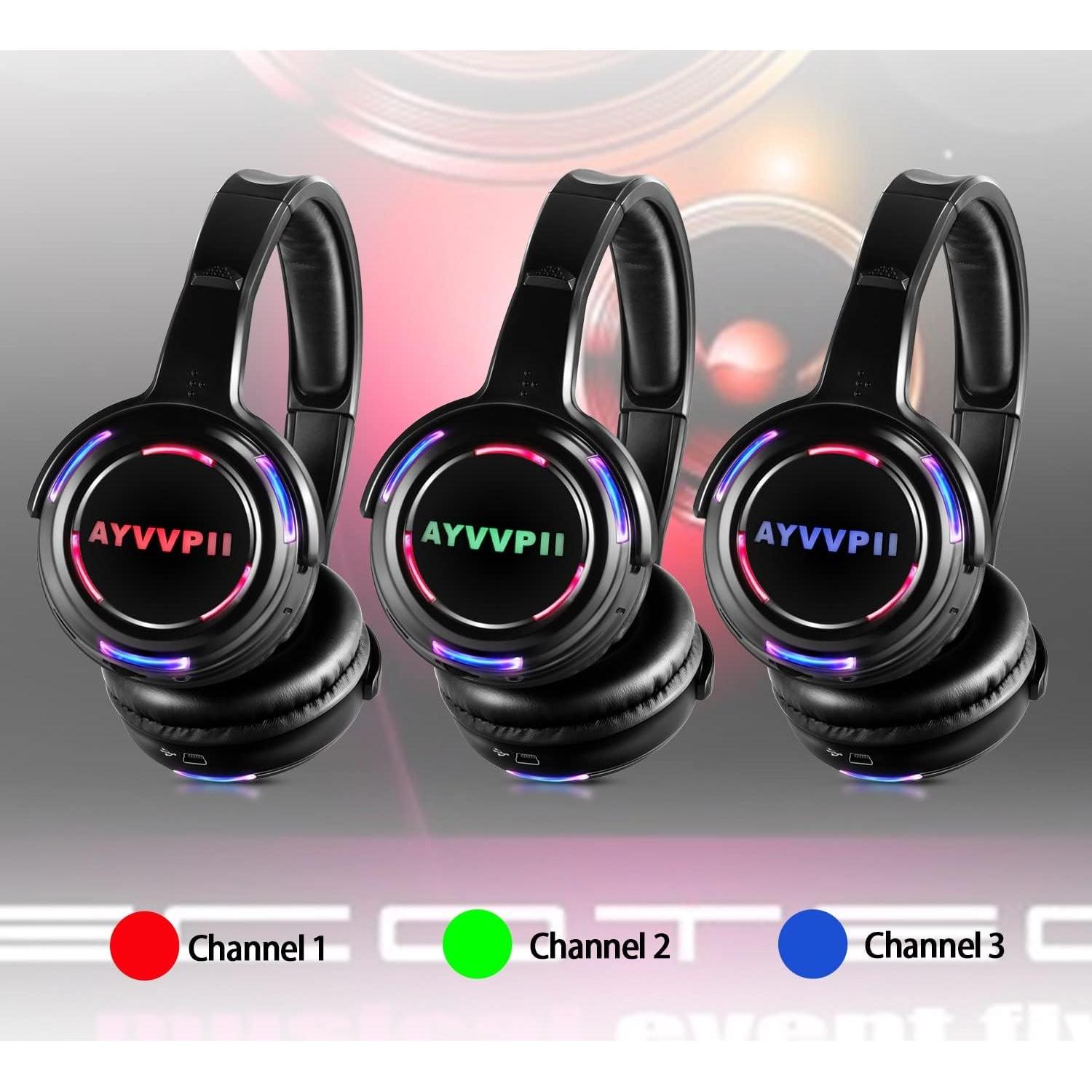 Auriculares Inalámbricos Silenciosos AYVVPII con Transmisor 500m