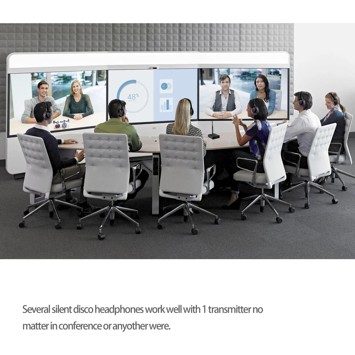 Auriculares Inalámbricos Silenciosos AYVVPII con Transmisor 500m