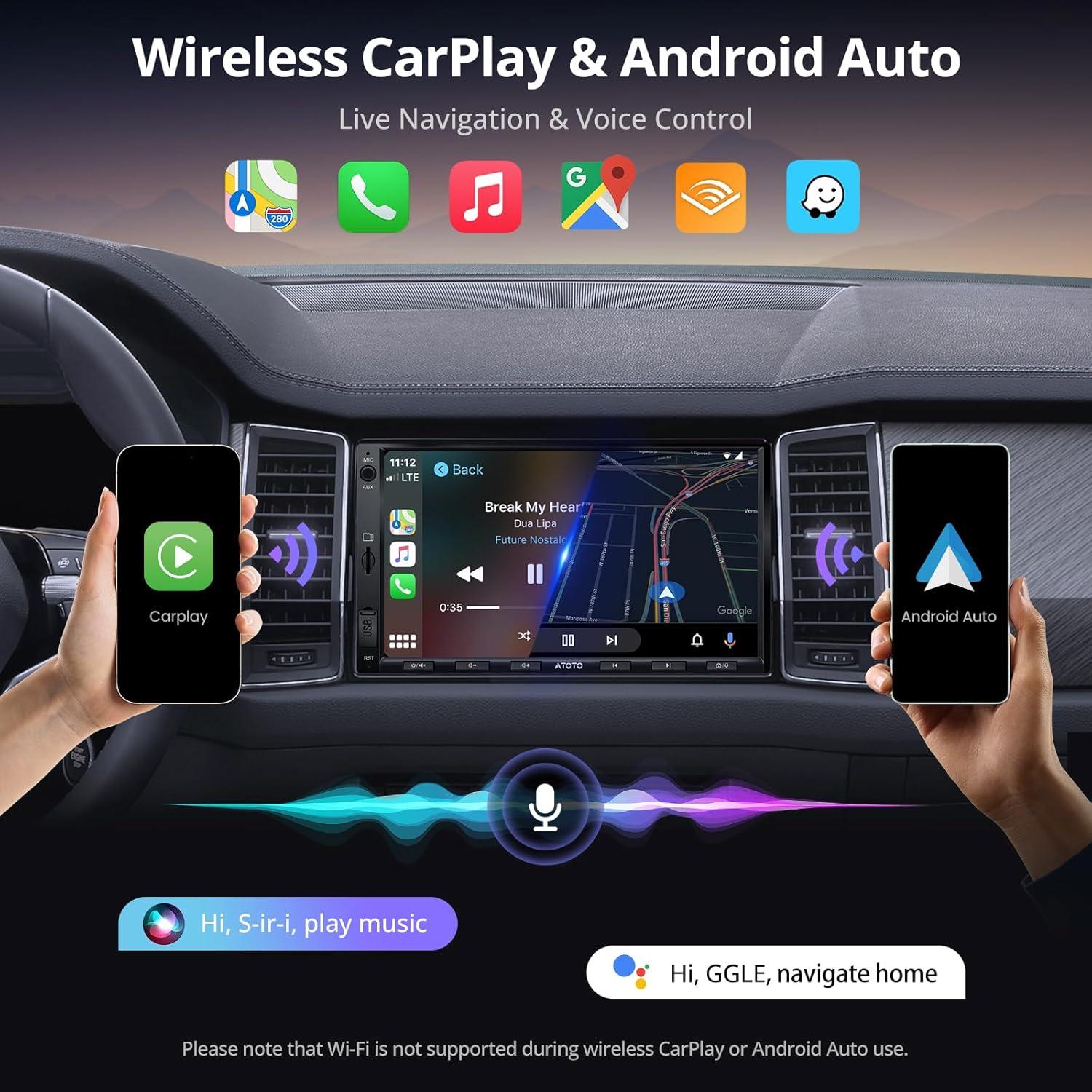 Estéreo de Coche ATOTO A5L 7" Android Auto y CarPlay Inalámbrico