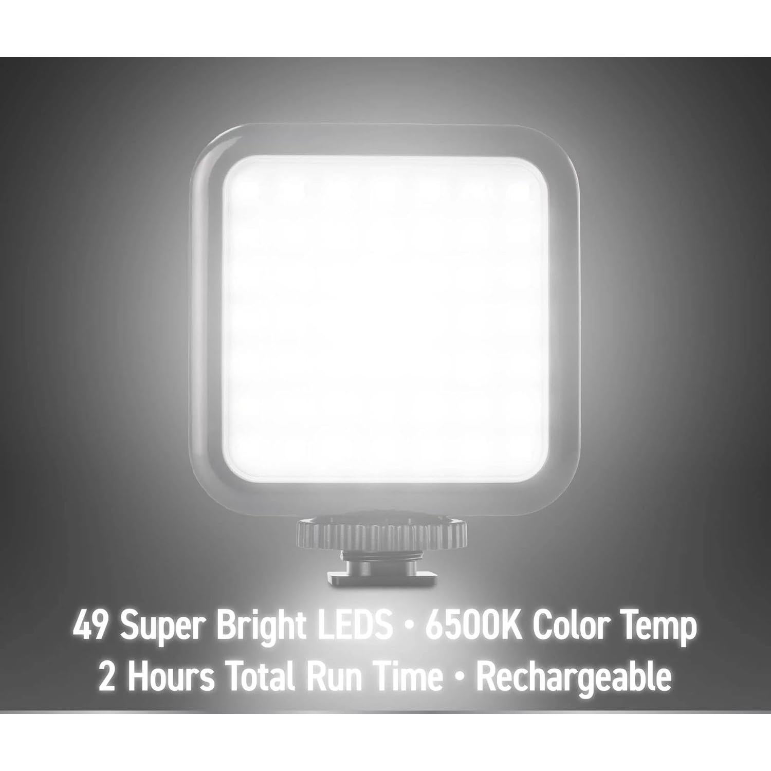 Kit Micrófono Shotgun y Luz LED 49 LEDs para Cámaras DSLR