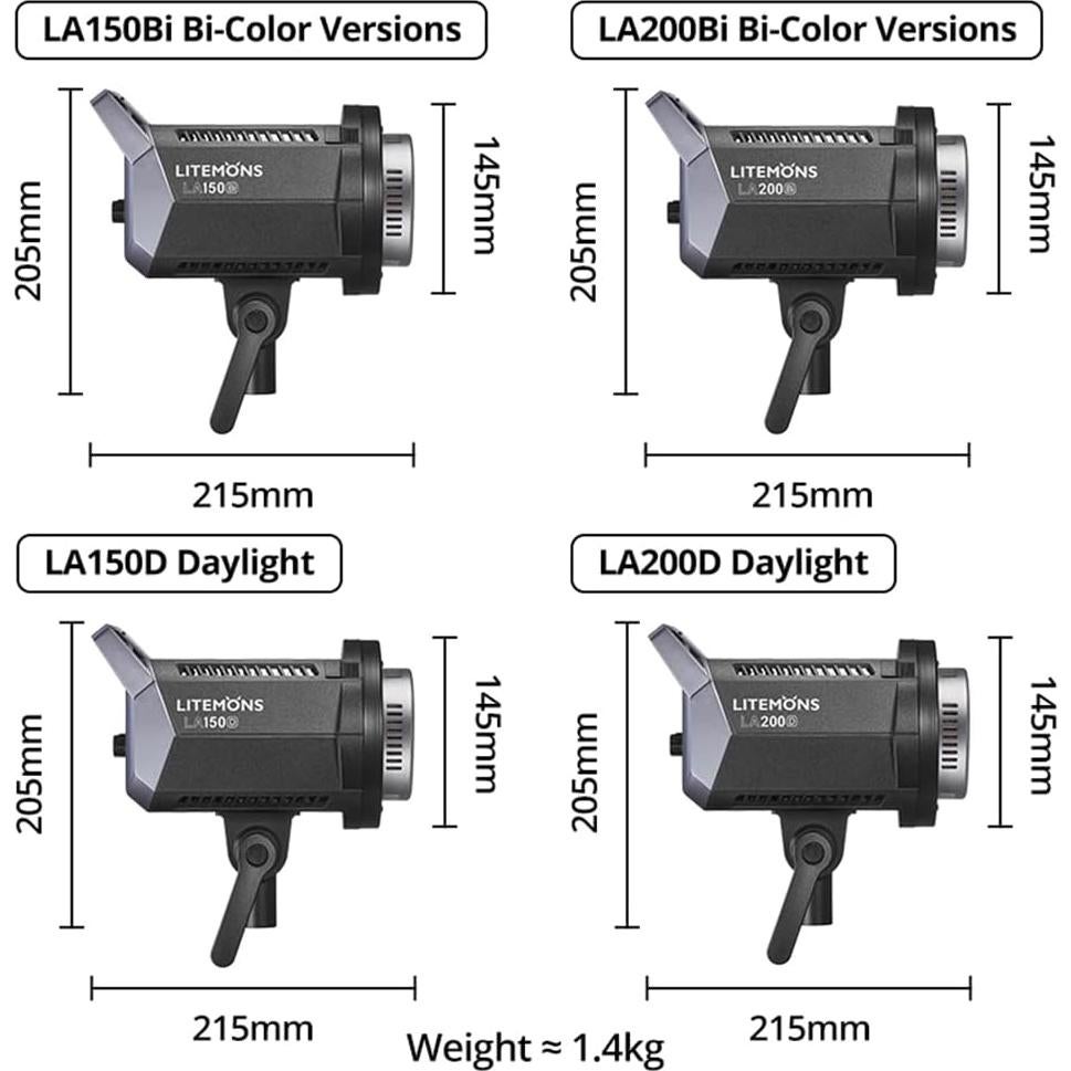 Luz de Video Godox LA200D 230Ws 5600K CRI 96+ Efectos FX