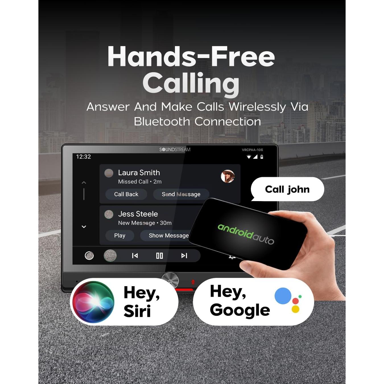 Estéreo de Coche Doble DIN Soundstream VRCPAA-106F 10.6" Bluetooth