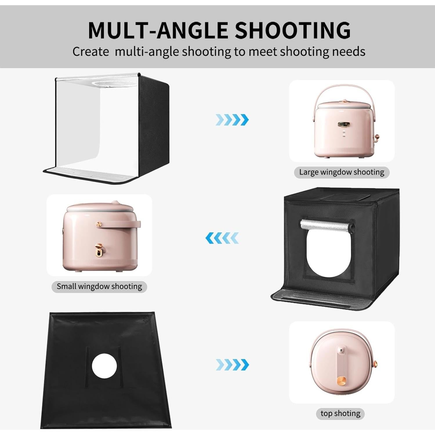 Caja de Luz de Estudio Fotográfico Depthlan 16x16" 336 LEDs CRI95+