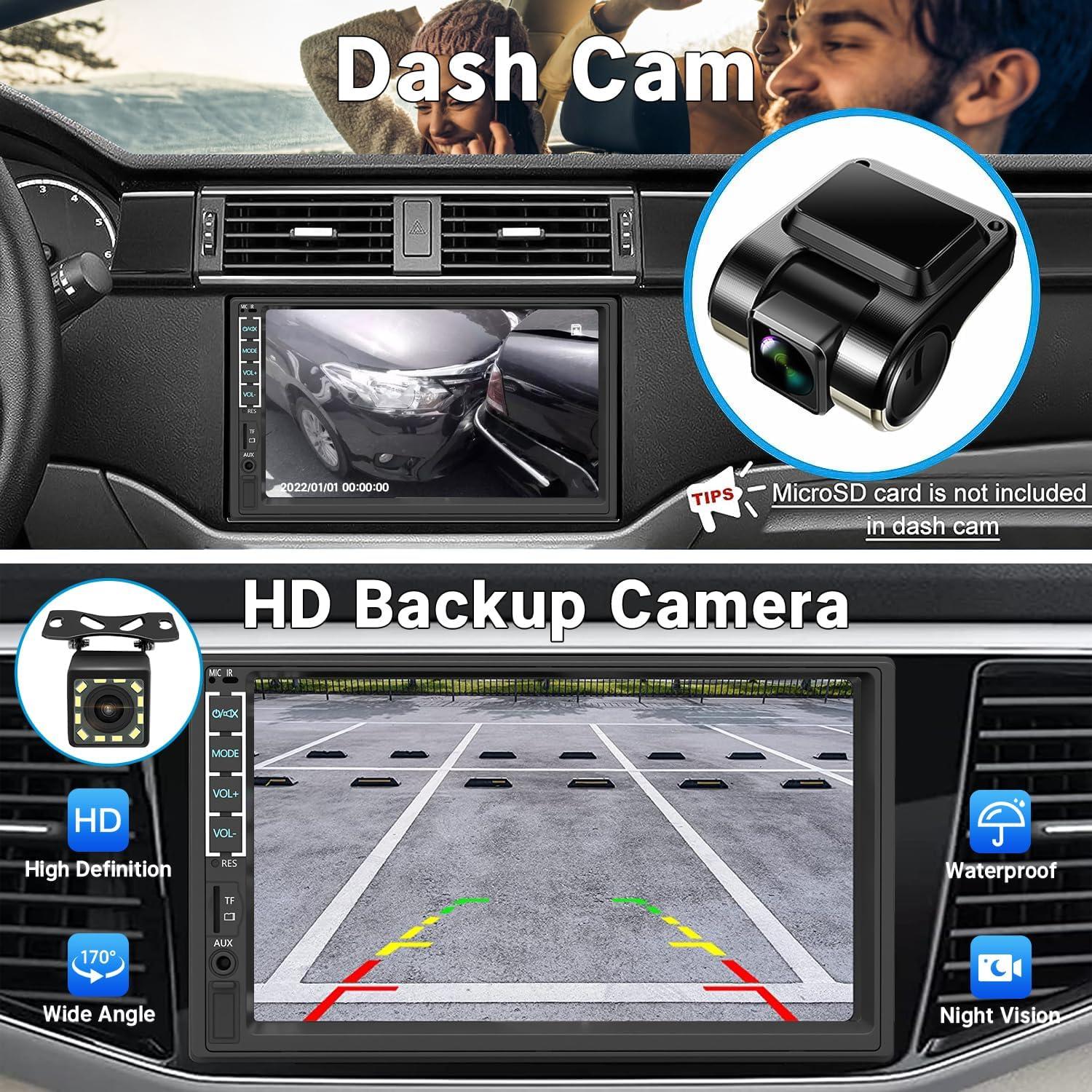 Estéreo de Coche Double Din Leadfan N7DVR 7" con CarPlay y Android Auto