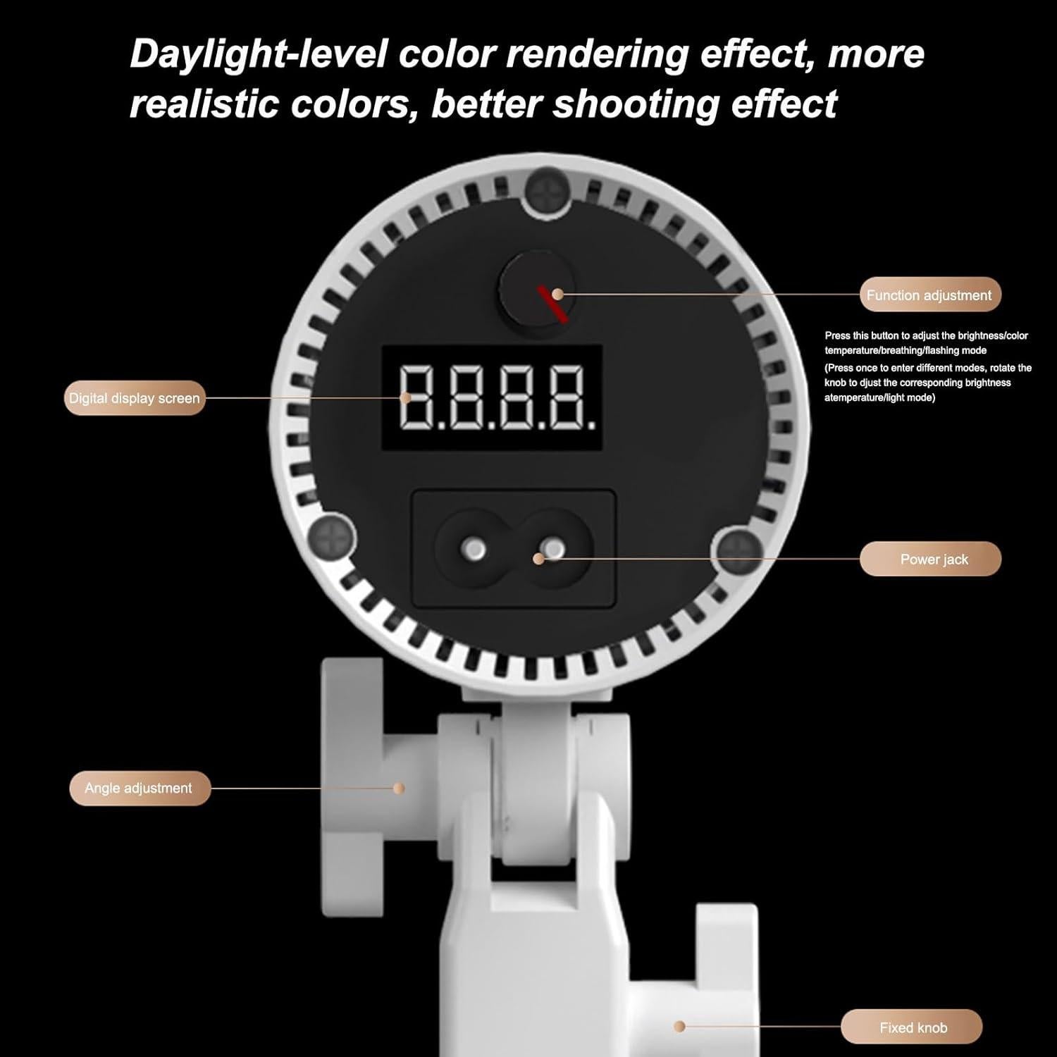 Foco LED Dimmable JatureClets 24W para Cabello Blanco