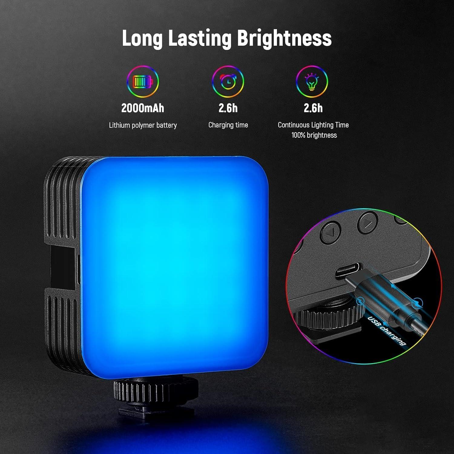 Luz de Video LED RGB Neewer TL96RGB Magnética - Paquete de 2