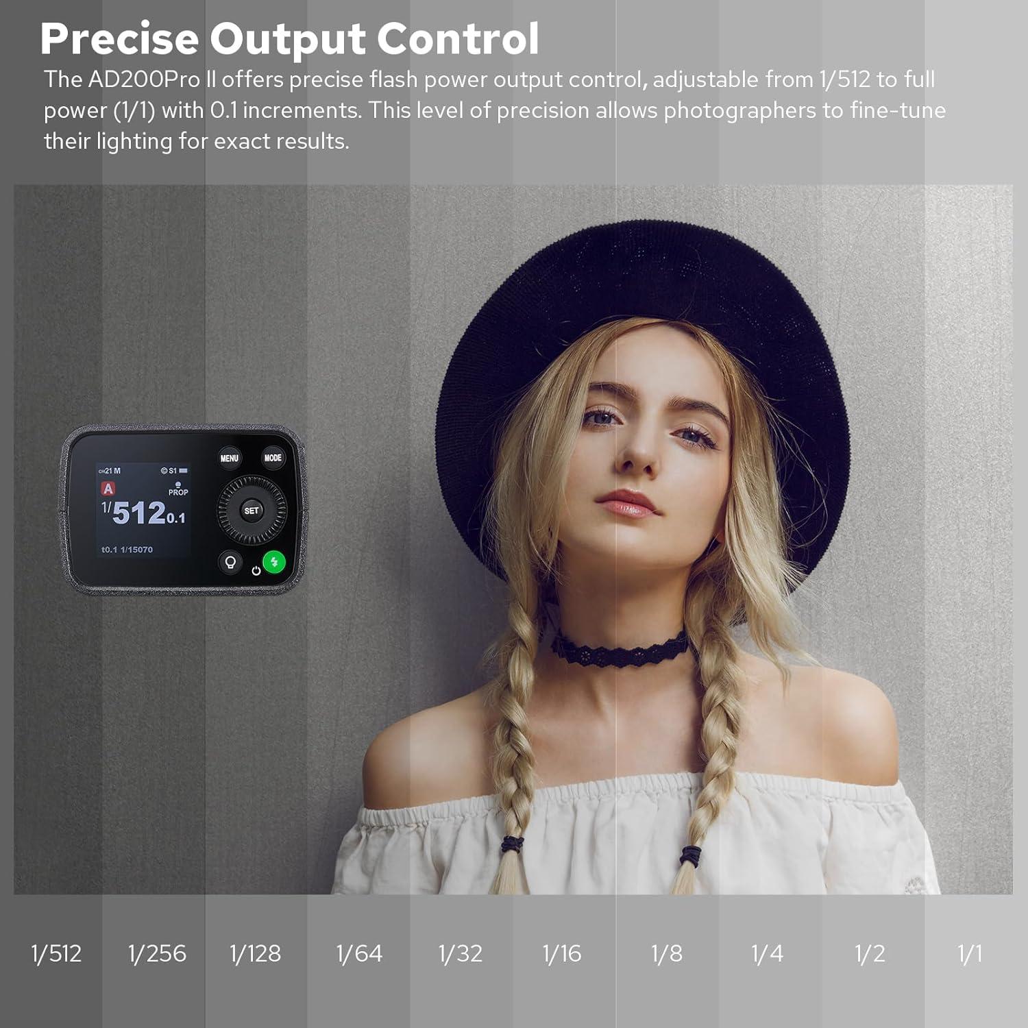 Flash Estroboscópico Godox AD200Pro II 200Ws TTL 2.4G