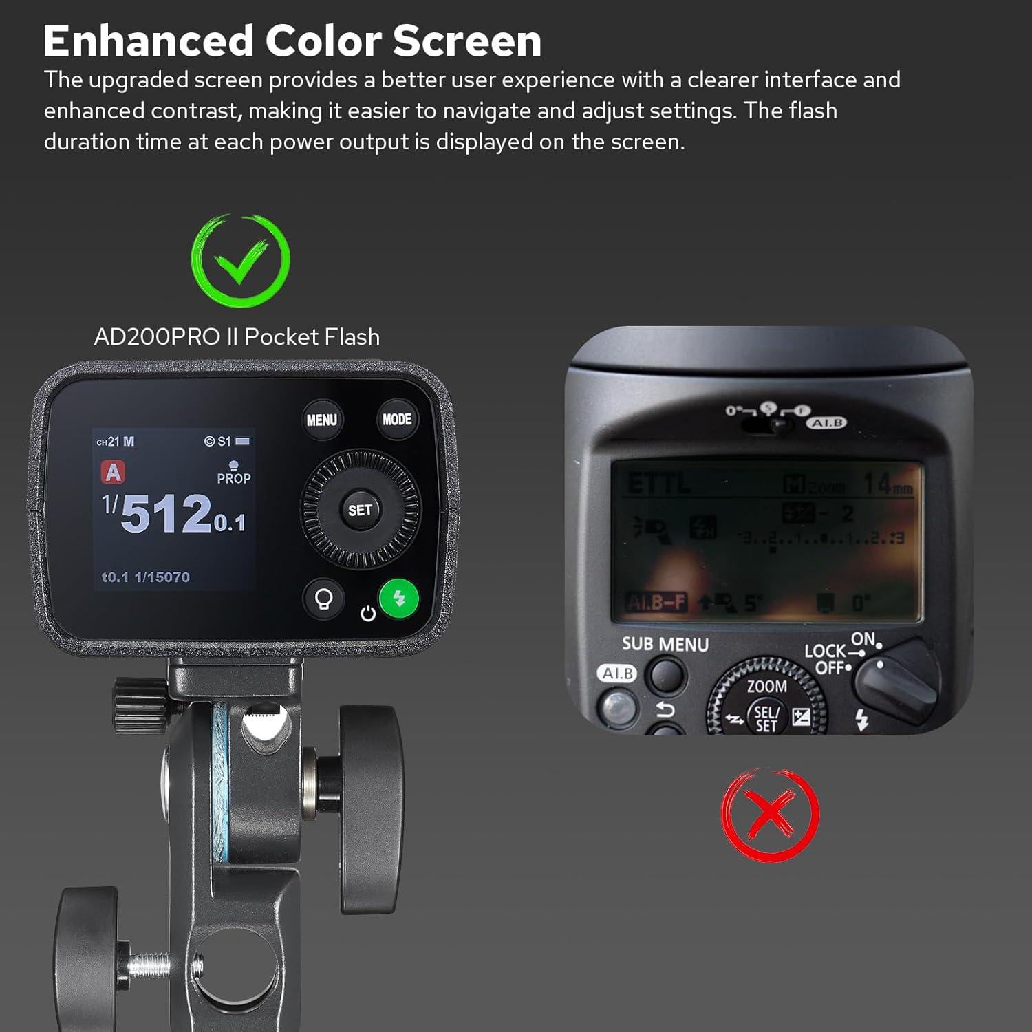 Flash Estroboscópico Godox AD200Pro II 200Ws TTL 2.4G