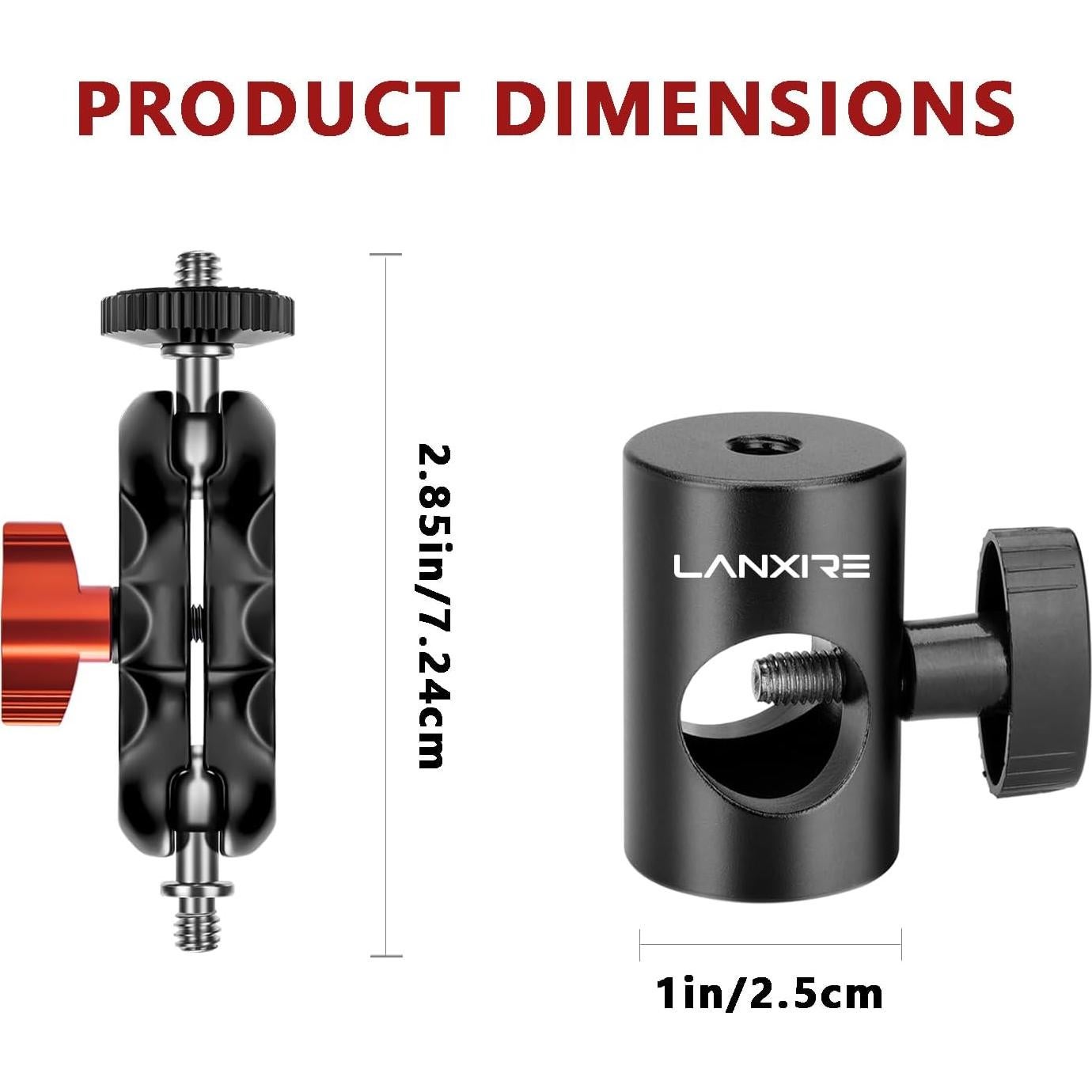 Adaptador de Montaje Lanxire para Soporte de Luz 1/4"