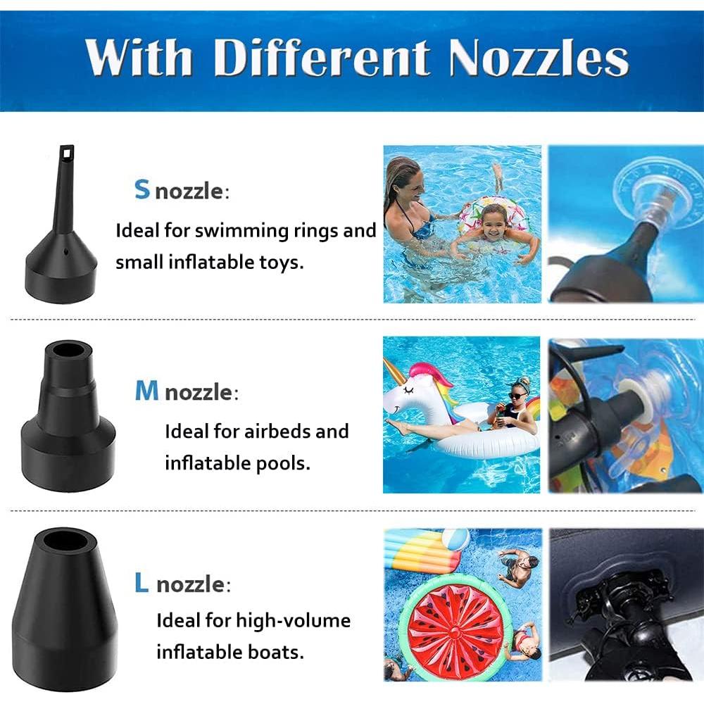 Bomba de Aire Eléctrica FEIYUANDZ Portátil 110V/12V para Inflables