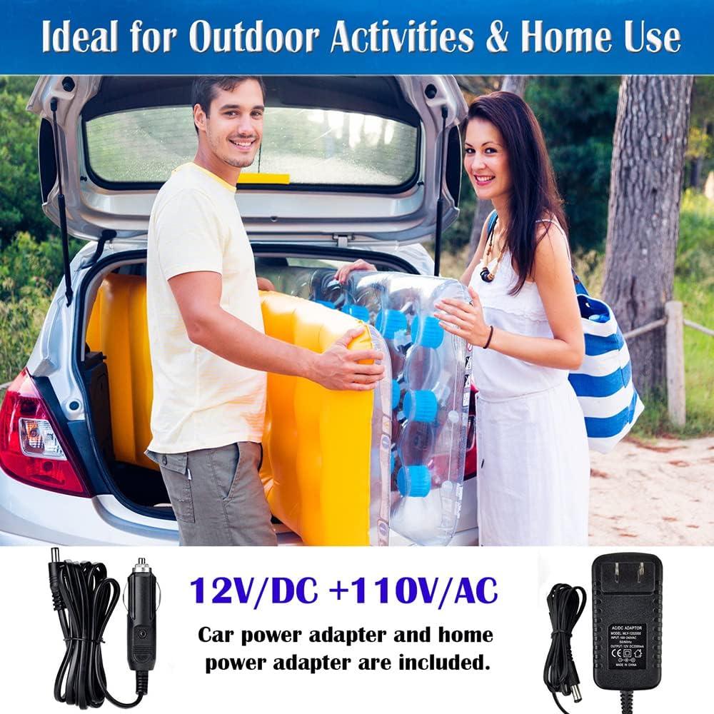 Bomba de Aire Eléctrica FEIYUANDZ Portátil 110V/12V para Inflables