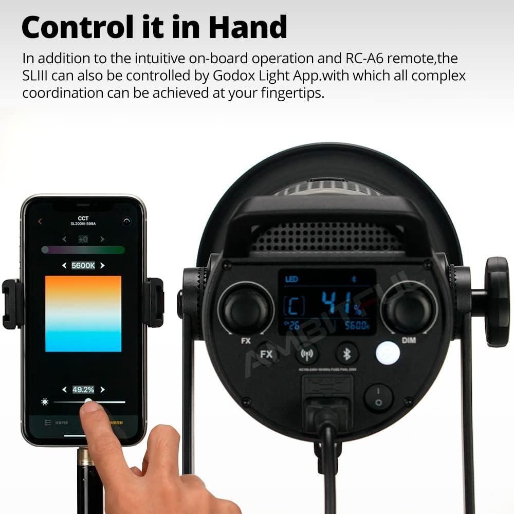 Lámpara de Video LED Godox SL300III 330W 5600K Control APP