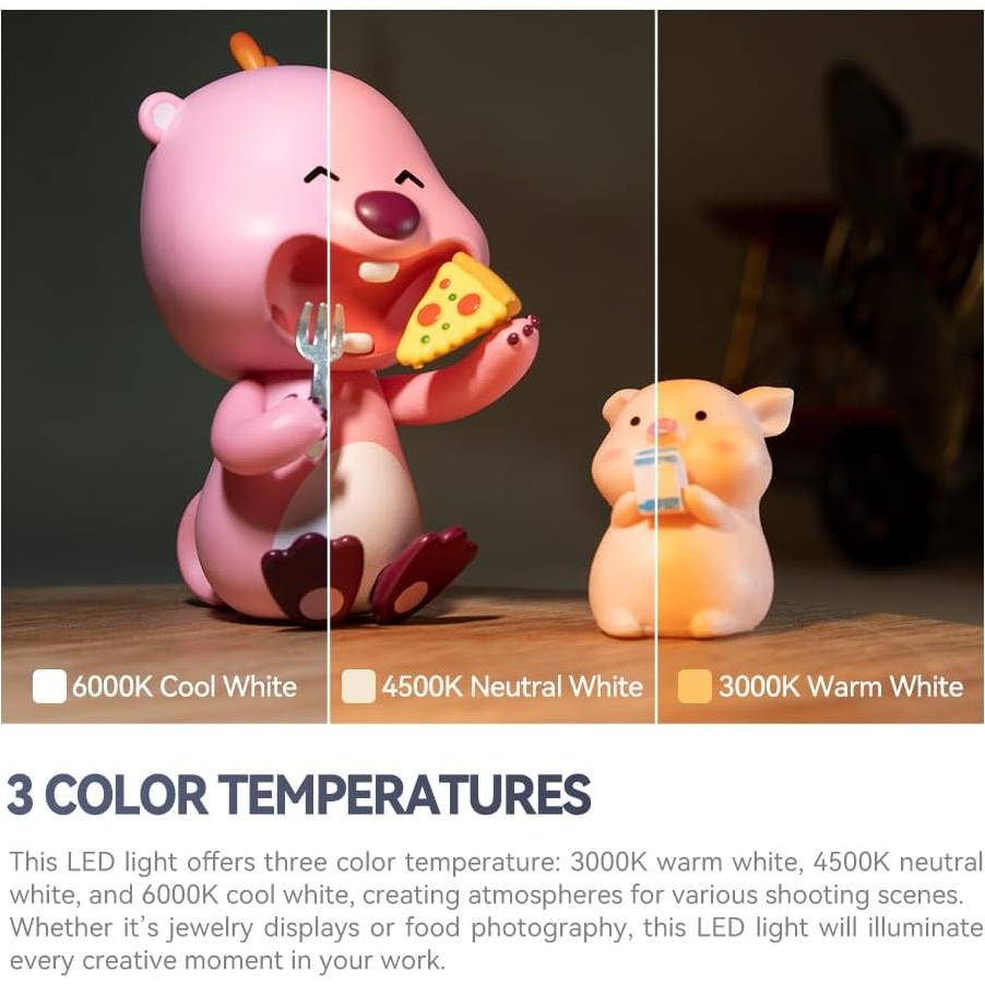 Mini Luz LED TTArtisan 2 Piezas 3000K/4500K/6000K para Fotografía