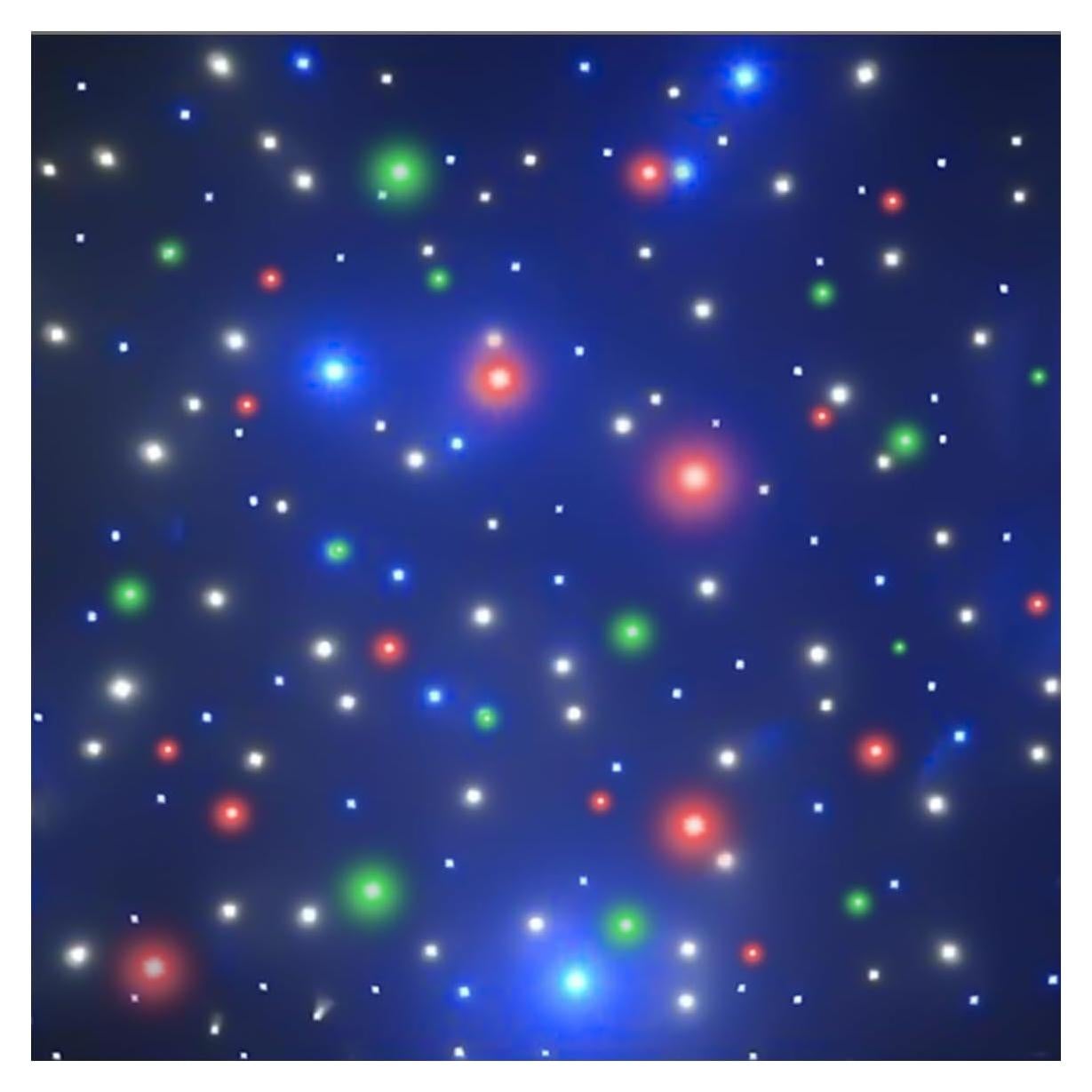 Cortina LED Estrellada 4x4m Kebayuneth con Control DMX