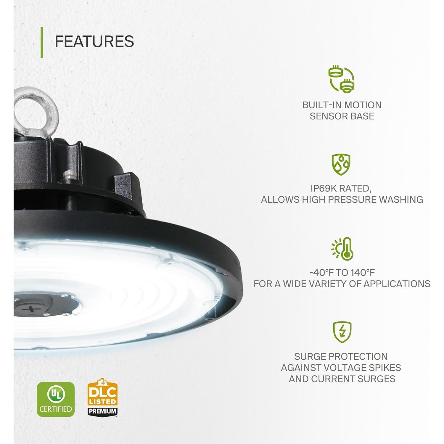 Luz LED Alta Bahía ASD UFO 150W 5000K Regulable IP69K