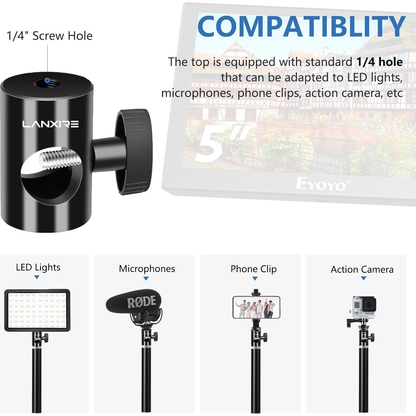 Adaptador Rápido Lanxire L0220 para Soporte de Luz 16mm